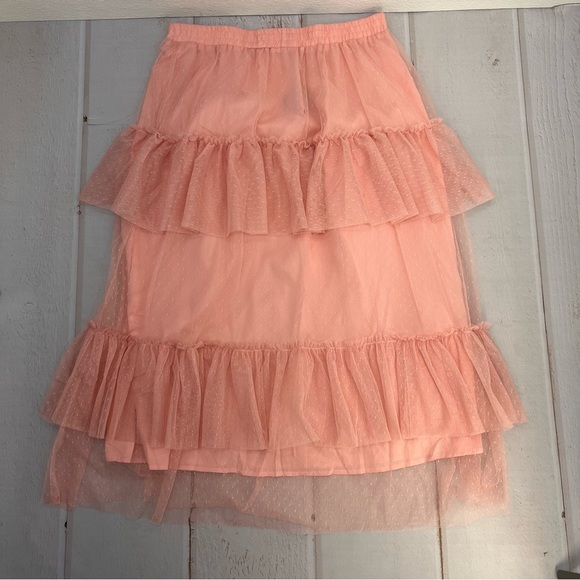 Tulle Skirts for Women - High Waisted A-line Tulle Skirt with Layered Ruffles XL - Picture 13 of 17